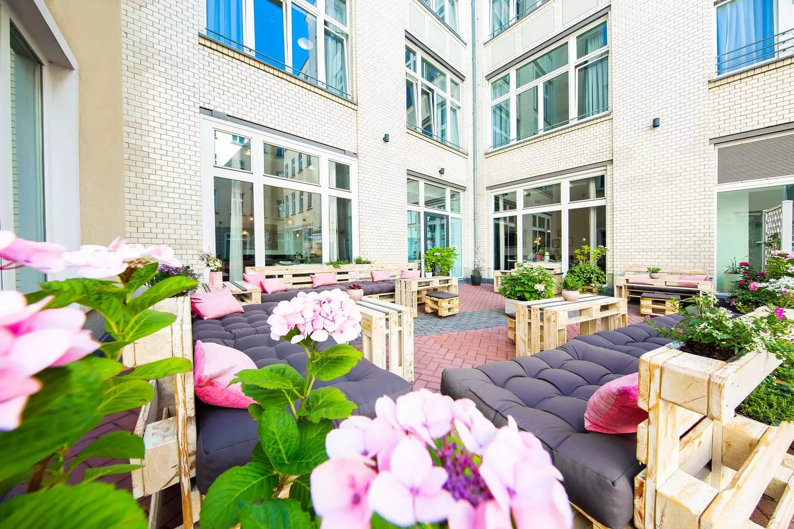 Courtyard terrace at our CALMA Berlin Mitte